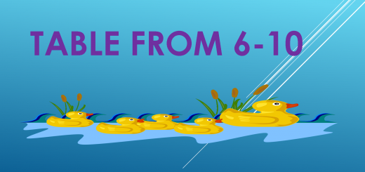 Table from 6 - 10.